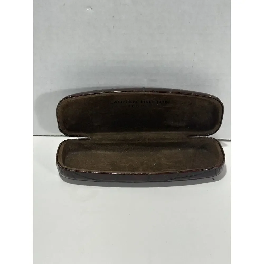 Lauren Hutton L125 Violet Eyeglasses Frames + Brown Hard Shell Case 51[]18-135MM